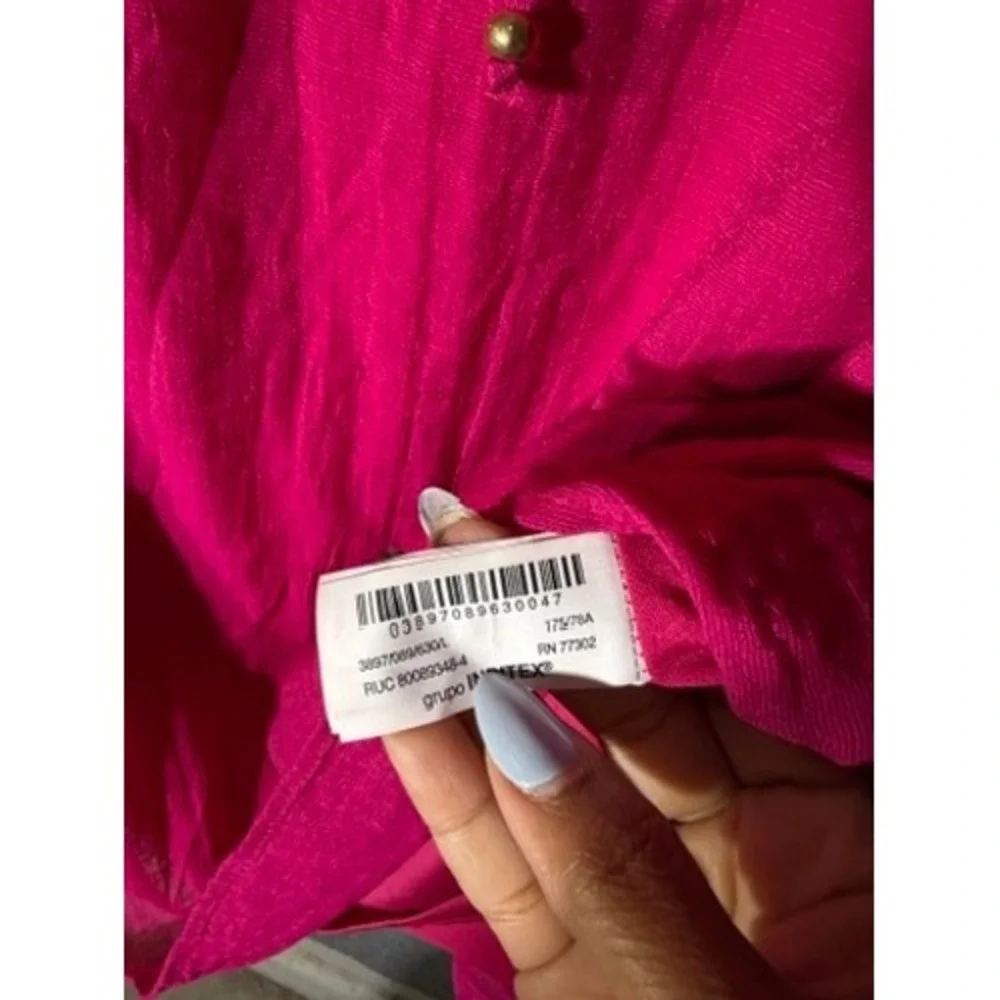 Zara Pink Crinkle Maxi Skirt Elastic Waist Boho Flowy Size L 03897089630047